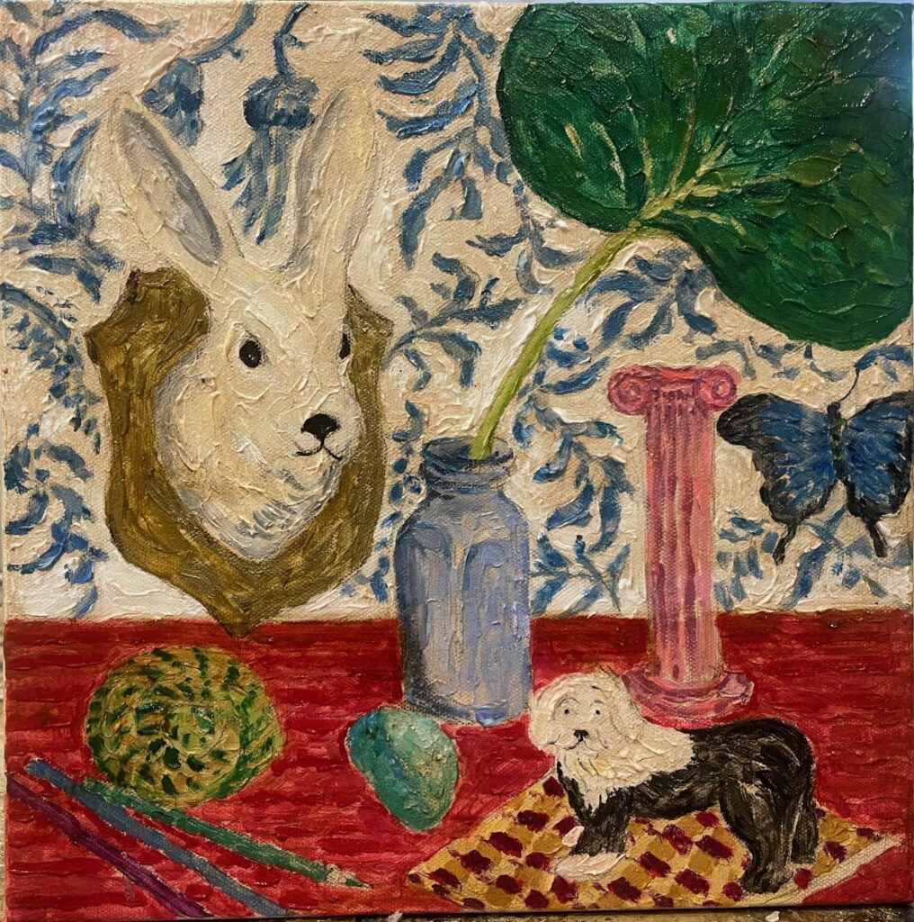 Papier-mâché Rabbit
Impasto, acrylic on stretched canvas